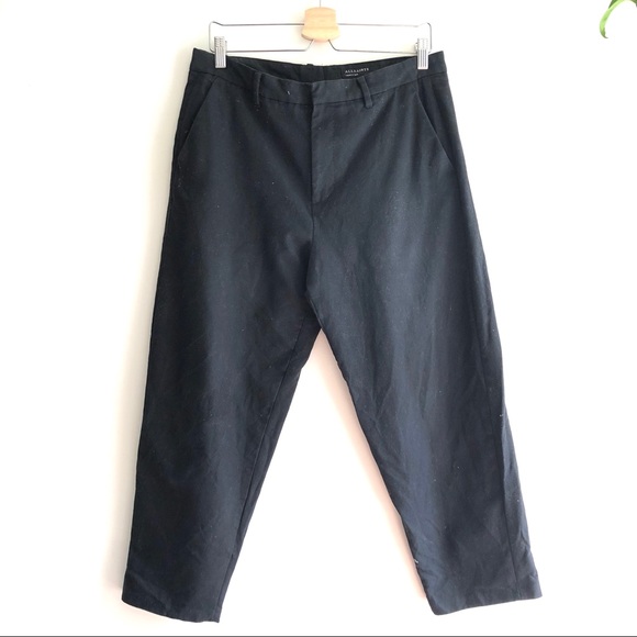 Allsaints Miro Cropped Wideleg Trousers 